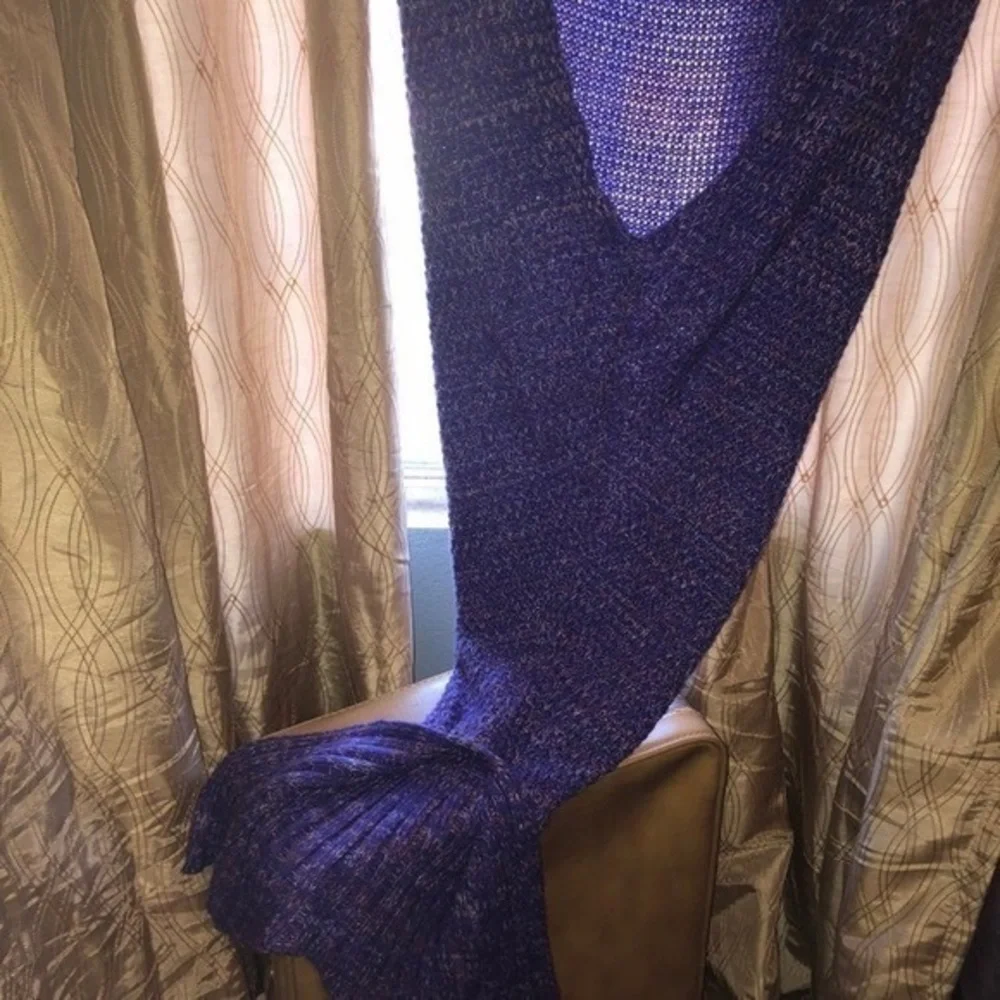 Mermaid fin crochet‎ knit blanket